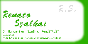 renato szalkai business card